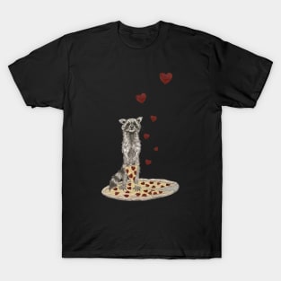 Trash Panda Hearts Pizza T-Shirt